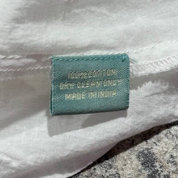 Letarte Swim Cover Up Sheer Sequin Boho Cottage Coastal Hippie Beachy White M/L - Picture 9 of 10